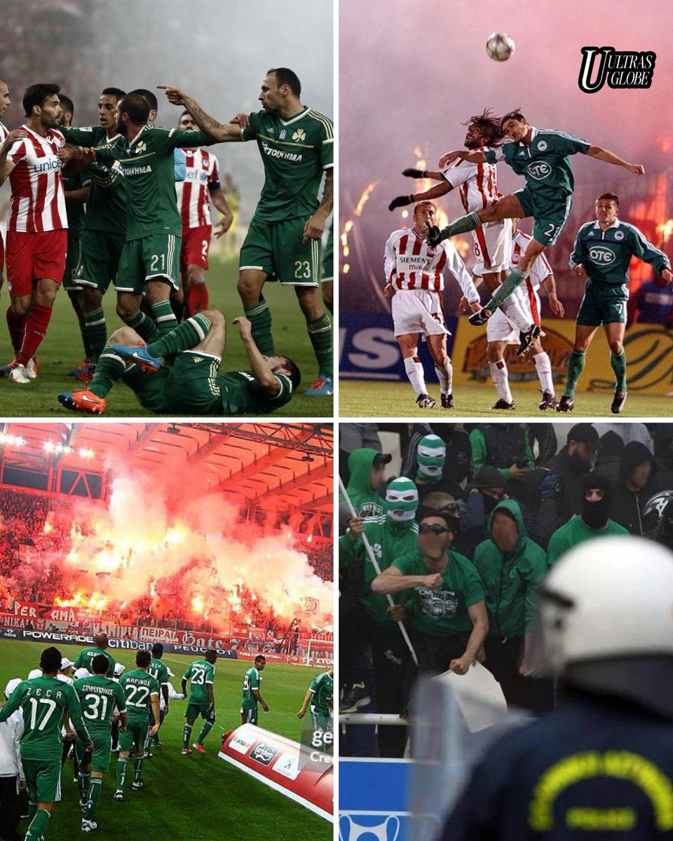 Ultras_globe17's tweet photo. Olympiacos vs Panathinaikos this weekend. 🇬🇷 

The biggest rivalry in Greece — and one of the fiercest in Europe. 🔴⚔️☘️

No friendly match. Pure fire. 🔥 https://t.co/DDU8m6J6Lr