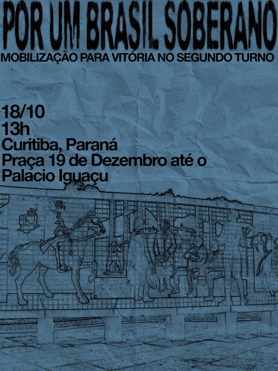 SiteTheWeekndBR's tweet photo. Vai ter manifestação a favor do Lula no dia 18 de outubro, em Curitiba. Muito importante para mobilizar eleitores e disputar votos em um estado mais conservador. https://t.co/wdXI1huSzh