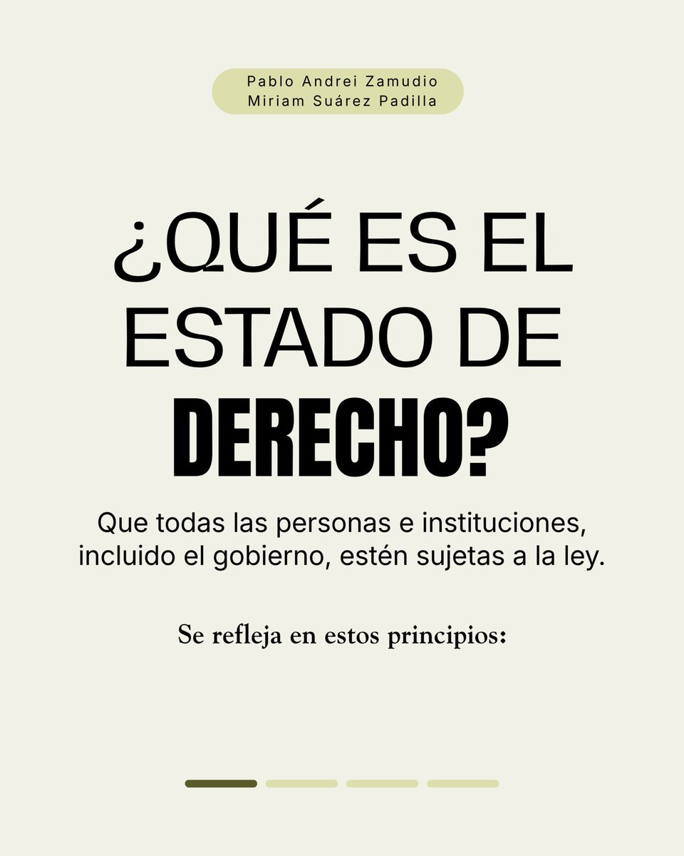 pabloandreiPAZ's tweet photo. Nadie por encima de la ley. ⚖️

El Estado de derecho significa que tus derechos se respeten, que las autoridades rindan cuentas y que el dinero o las influencias no decidan la justicia.

Desliza y conoce los principios que ponen límites al poder y nos protegen a todas y todos. 👉 https://t.co/XsSLb6WKlA