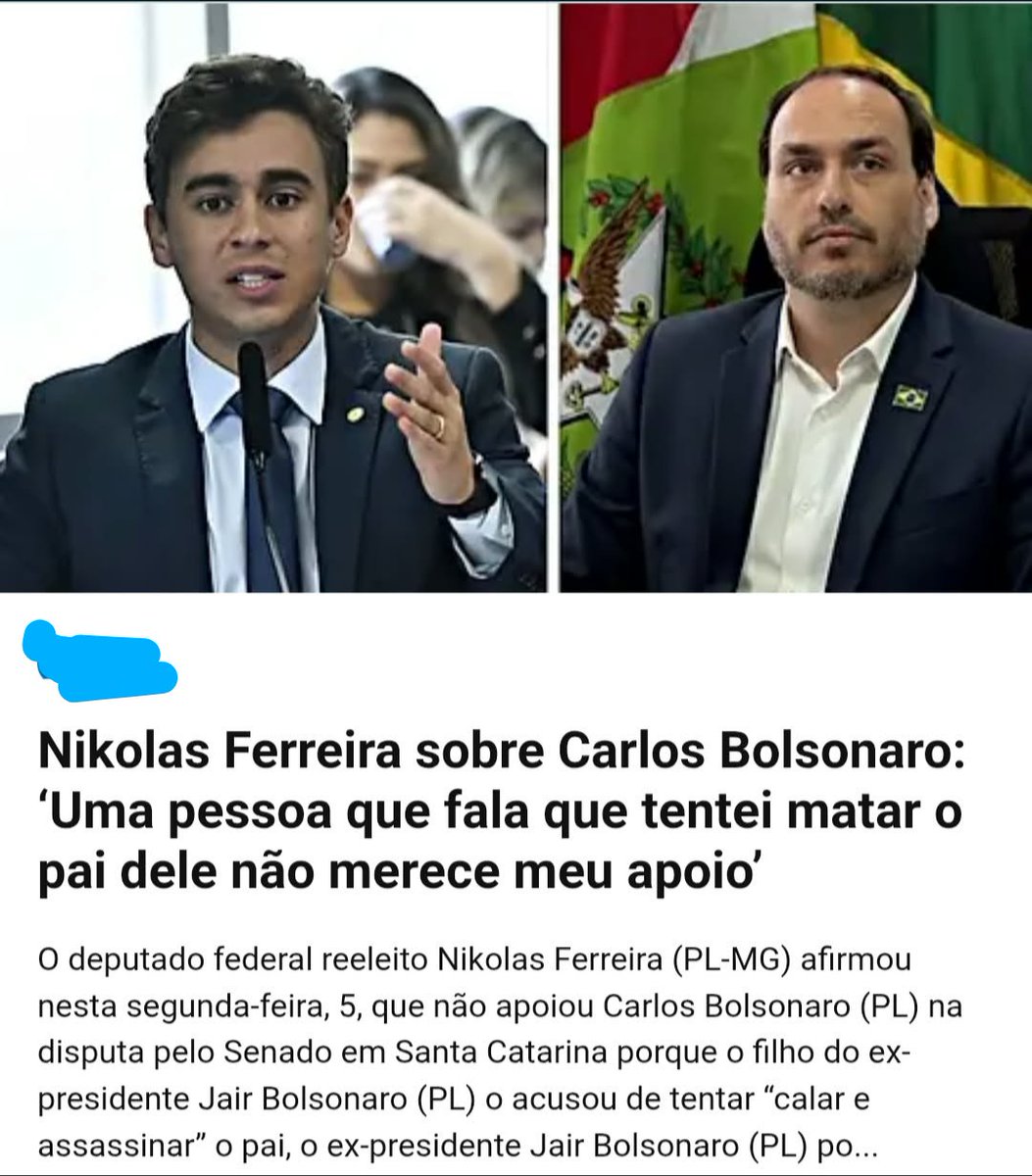 brazjljunior1's tweet photo. @SantaCatarina 
Tem representante que merece 
 @nikolas_dm não presta e achou um pior que ele para pelo da lua senador 
 também tem seus representantes políticos… 😂
E, pelo jeito, a disputa para o Senado promete render: um nome polêmico encontra outro ainda mais polêmico. 🤡🇧🇷 https://t.co/wSk79vabG4