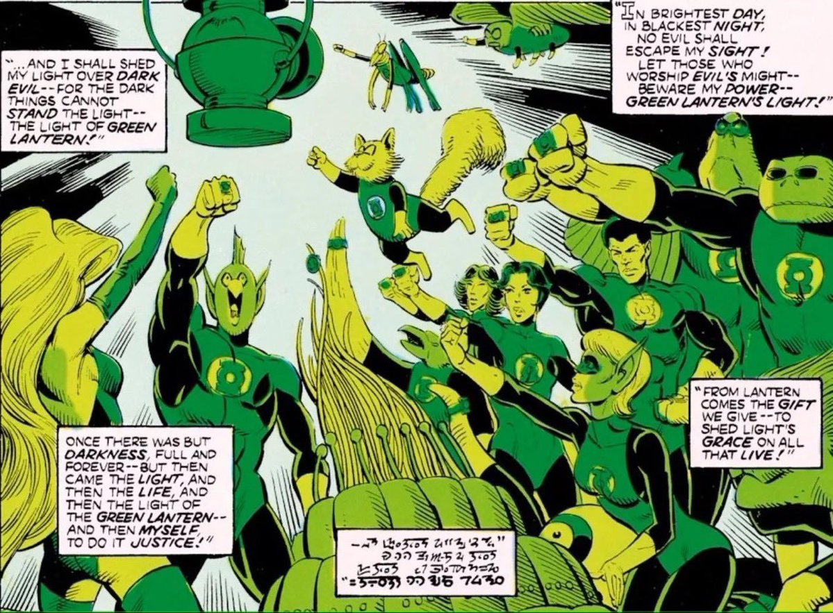 mserseiile's tweet photo. @natan3wesley1 @nerdverso_o Alan scot não era membro da tropa dos lanternas verdes e o poder dele vinha do Starheart, isso lá em 1940. 

E mesmo depois disso ele ja mudou o juramento dele algumas vezes como em green lantern #4

Nessa historia inclusive ele não usa o juramento original dele. 

+ https://t.co/JxAO2gEkEZ