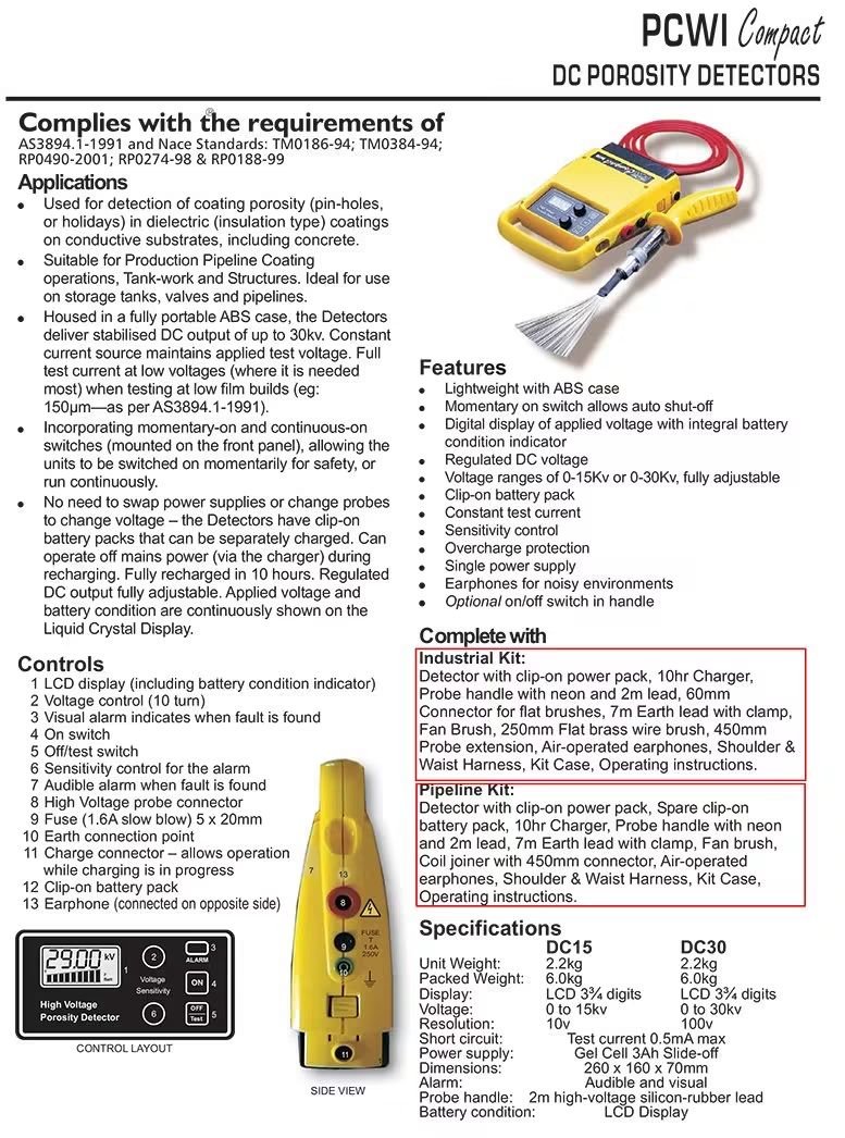workiconth's tweet photo. สินค้าแนะนำ : DC Porosity Detector, Model: DC15 & DC30, Brand: PCWI Compact
#ขาย #fyp #pcwi #dc15
#dc30 #porosity #dcporosity #dcporositydetector #Porositydetector #สอบเทียบ #ISO17025 #eec #โรงงาน #ตัวแทนจำหน่าย #dealer #distributor #qa #qc #industrial #นิคมอุตสาหกรรม https://t.co/y7qVcR1YVK