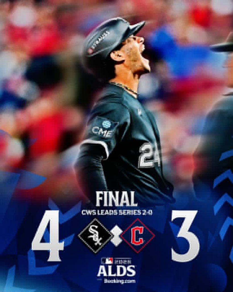 AlfredoFM77's tweet photo. MLB:
Segundo juego de la Serie Divisional de la Liga Americana donde White Sox gana ante Guardians. https://t.co/MNS7HY88Jv