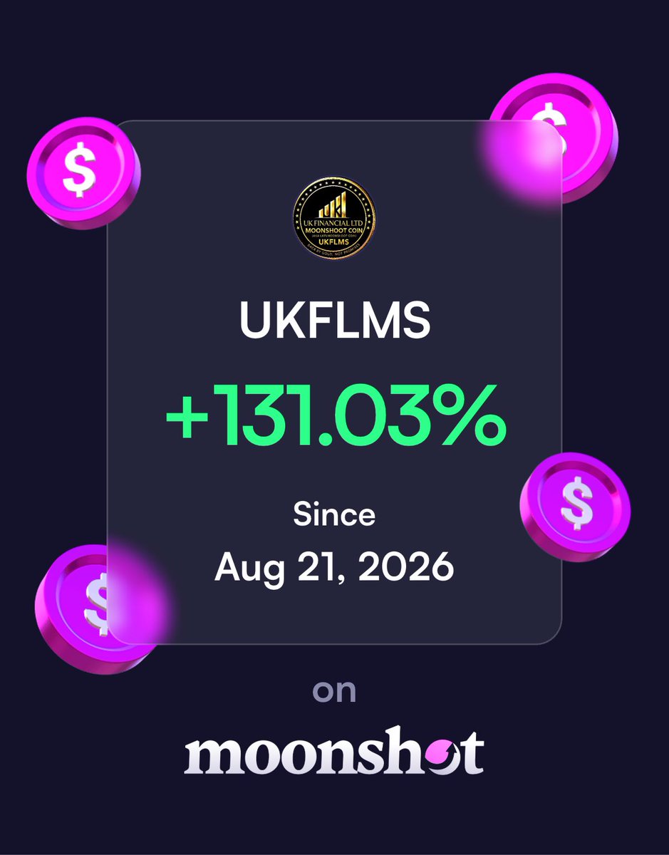 brukhueoftere's tweet photo. I'm up 131.03% on Moonshot: https://t.co/7pPYDp15UU https://t.co/yzkmvIx9tw