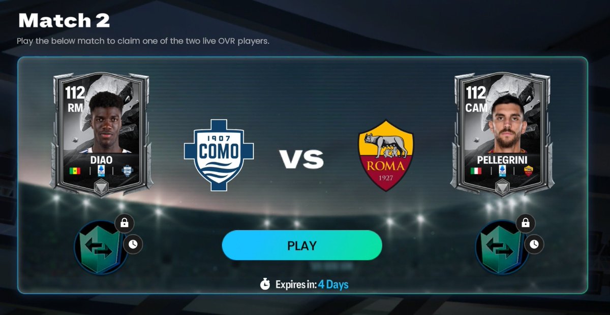 FCMUniverse's tweet photo. Football Centre Showdown

Match 1 - Liverpool vs Man City
Choose from Bradley or Kovacic

Match 2 - Como vs Roma
Choose from Diao or Pellegrini

Who will you choose?

I will choose Kovacic & Pellegrini

@tutiofifa @EASFCMOBILE @FirstHalfYT @KJavierFM @FCthunder_EA @newcomerFM @VikingFCM