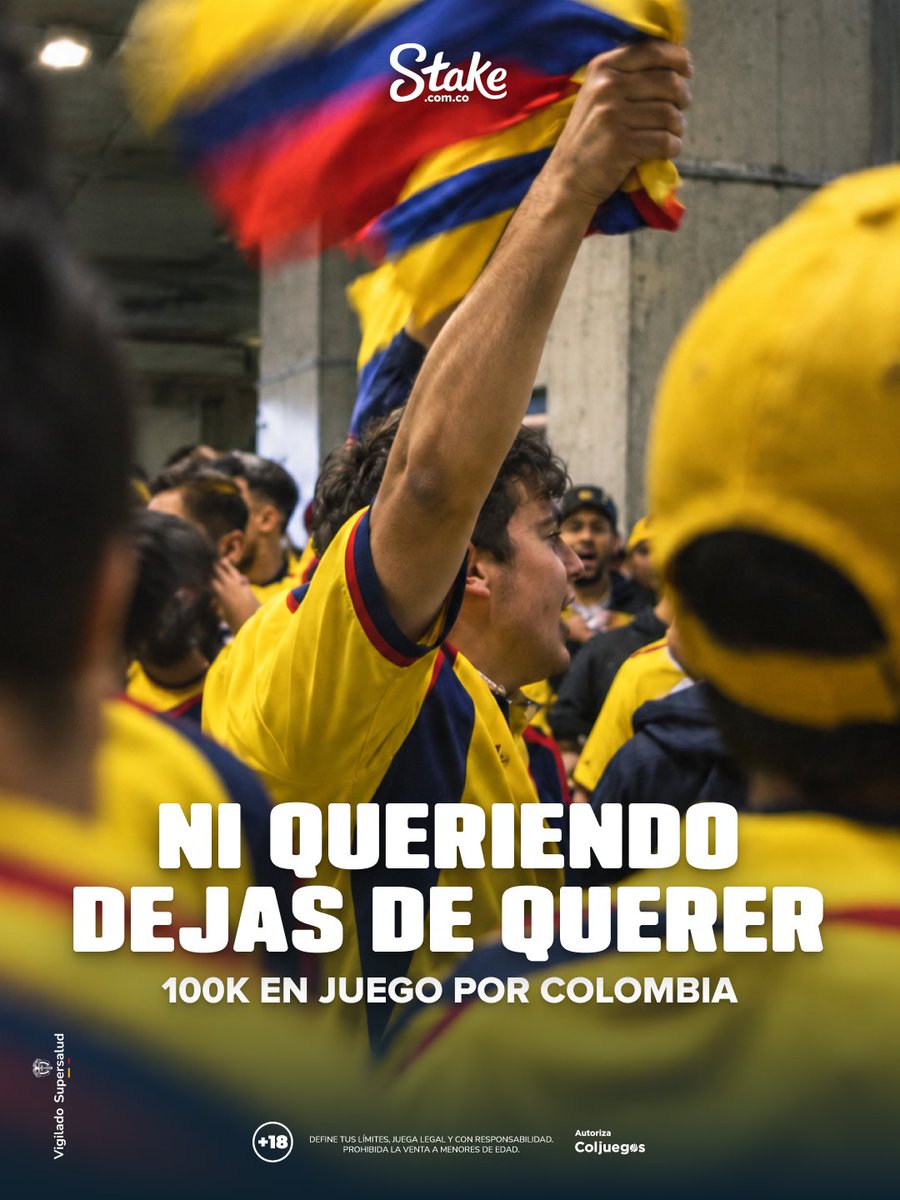 StakeColombia's tweet photo. ¡Otro para la Sele!¿Le tienen fe? Porque el Tío Stake siempre💛 💙 ❤️ 

Si Colombia gana, regalaremos una FreeBet de 100k para un Staker aleatorio que nos siga, dé RT, me gusta y comente su ID. Solo un comentario válido por usuario de Stake.

Apuesta ya: https://t.co/VxSsLlixlV

Aplican T&C. Juega responsablemente.