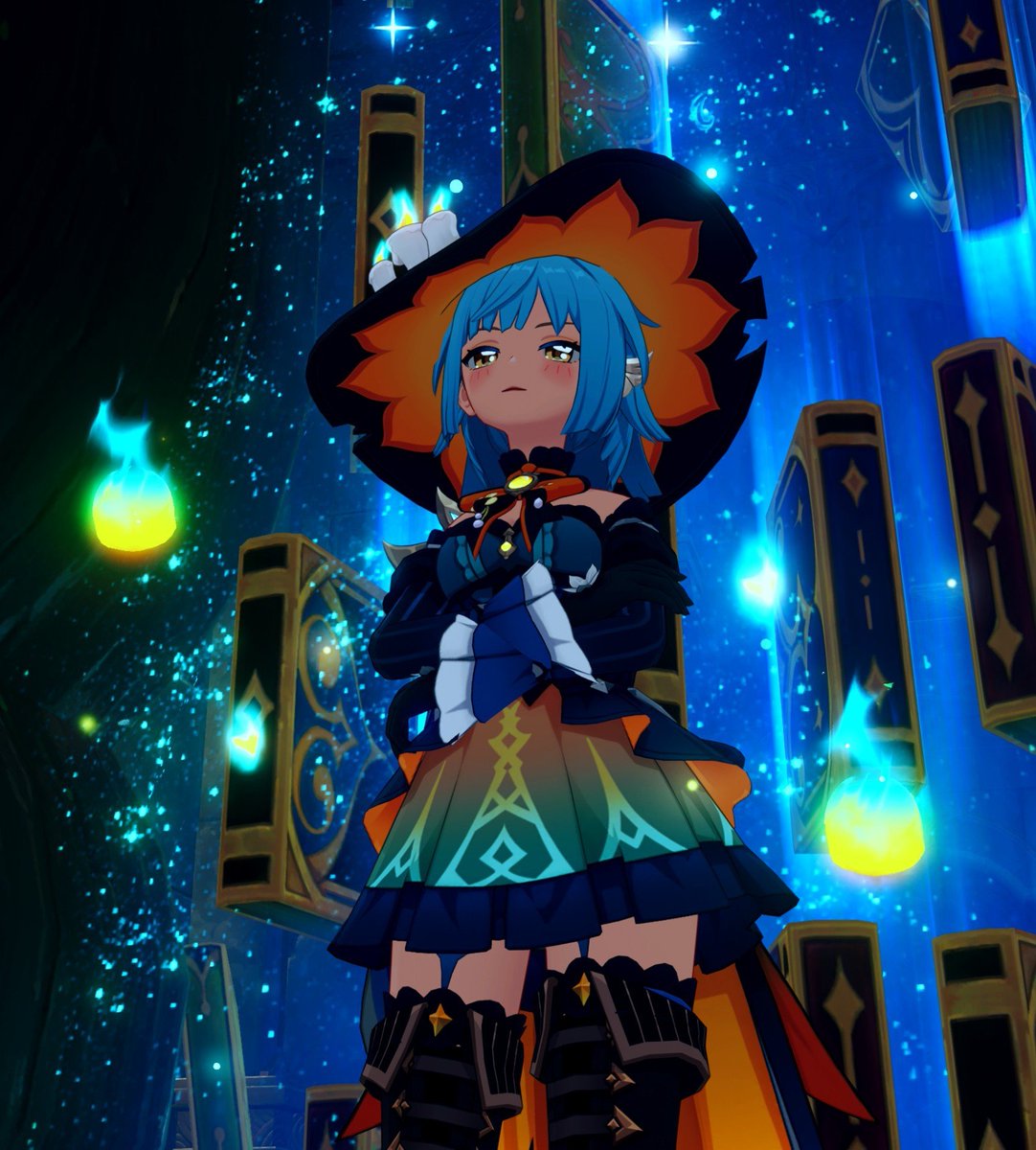 pixekina's tweet photo. What ghosts Can she find, or how can you be sure your even real yourself?
🍂🌗🌌

#MiliastraWonderland  #GenshinImpact https://t.co/sh0I2GzZHY