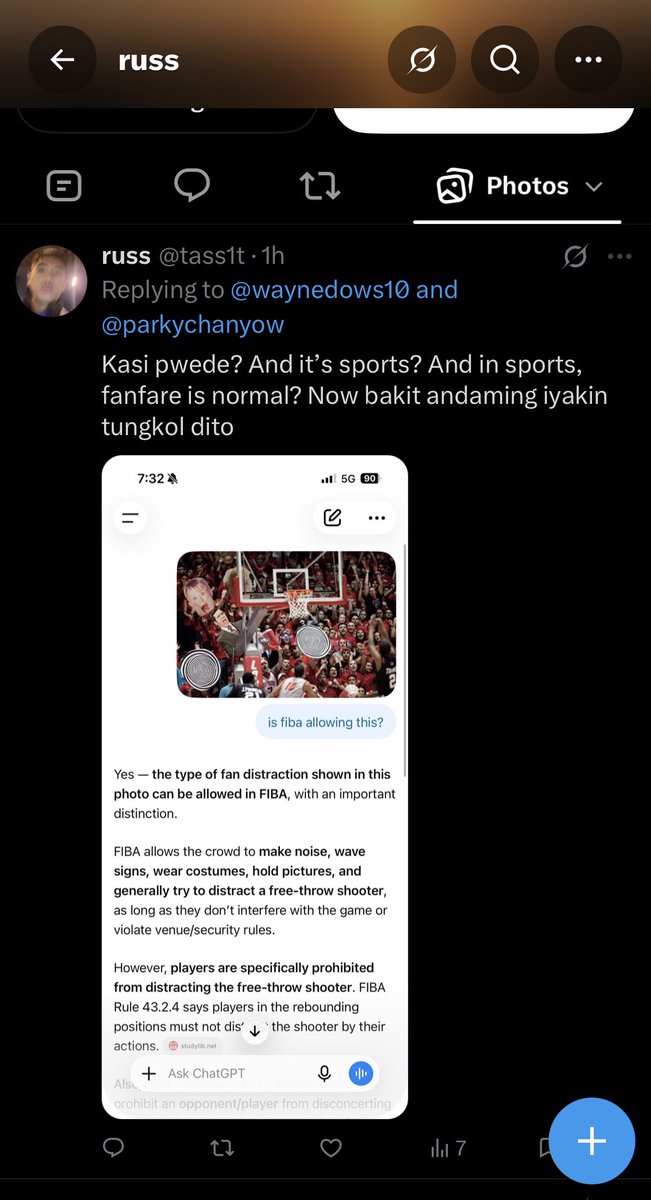 notschrodinger's tweet photo. @tass1t @staywithaudrey @franci57582 @adufalconista ay mas skwater po yung nag-reretweet na against AI daw pero gumagamit ng chatgpt https://t.co/oGp1VmW8yh
