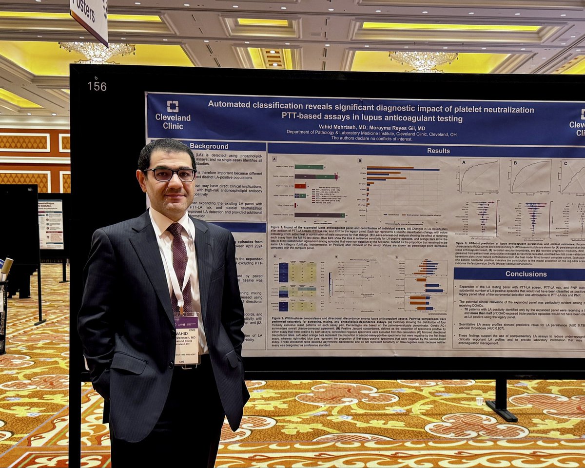 CCFPathRes's tweet photo. Excited to see two of our residents presenting their work at #CAP2026! Congratulations on sharing your research and representing our program. 👏 https://t.co/ShiOPk4bw6