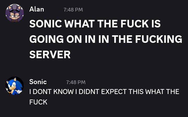 AlanSolstice's tweet photo. So...The Sonic Discord Server... https://t.co/pTefLpkLLN