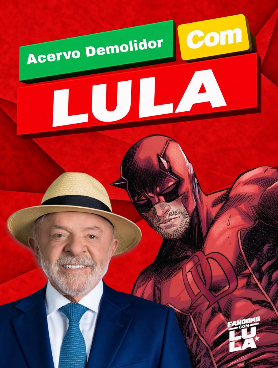 acervo_DD's tweet photo. DEMOLIDOR COM LULA🌟

Enfrentamos um momento decisivo nestas eleições. O voto consciente é a única forma de preservarmos a nossa democracia! 

No segundo turno, Votem Lula, Votem 13!
#FandomsComLula https://t.co/mYeRpvEwIK