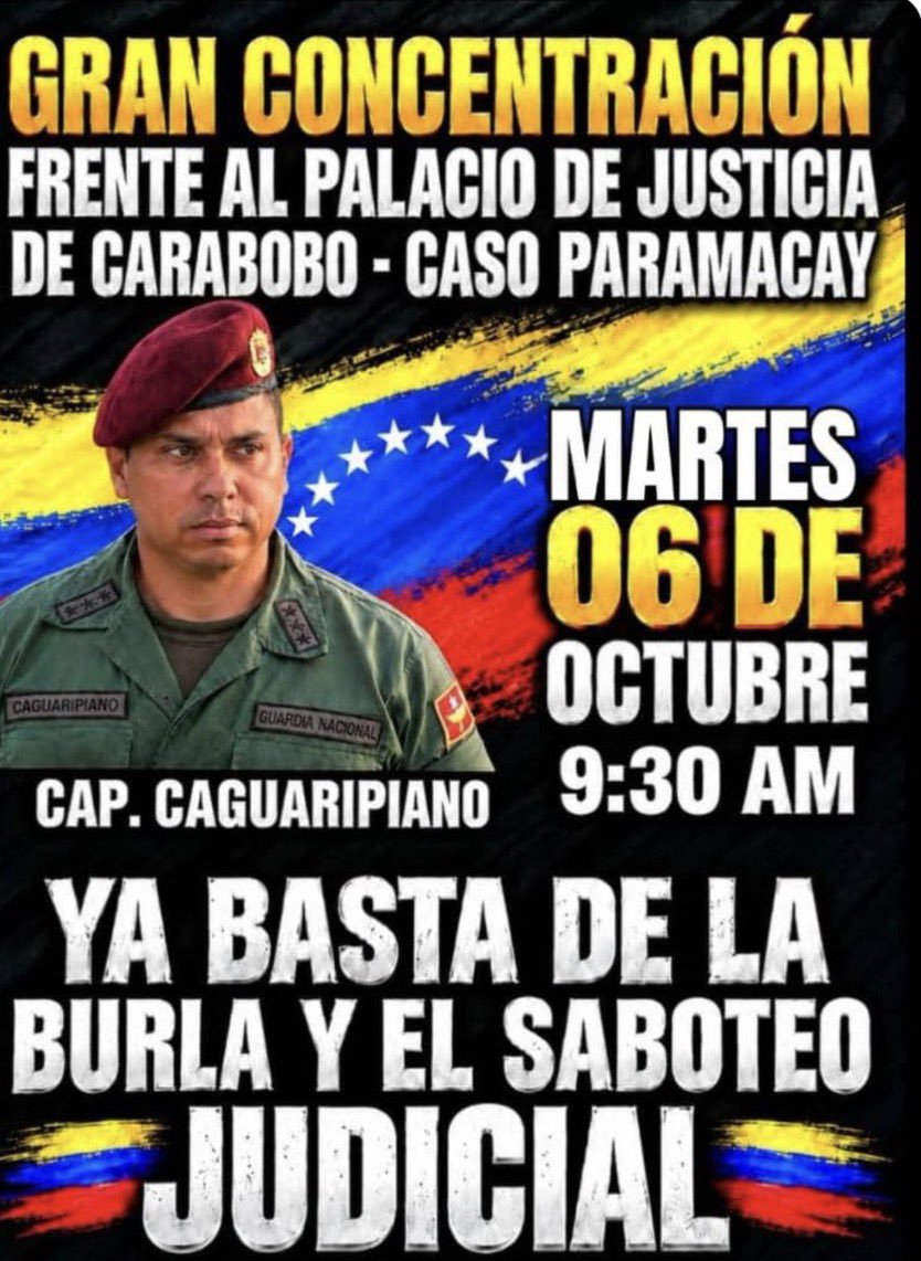 joseramonrussia's tweet photo. Vamos Carabobo Qué Si Se Puede. Asiste. Favor Difundir.. Libertad Plena Yá https://t.co/DqNDOJTsLu