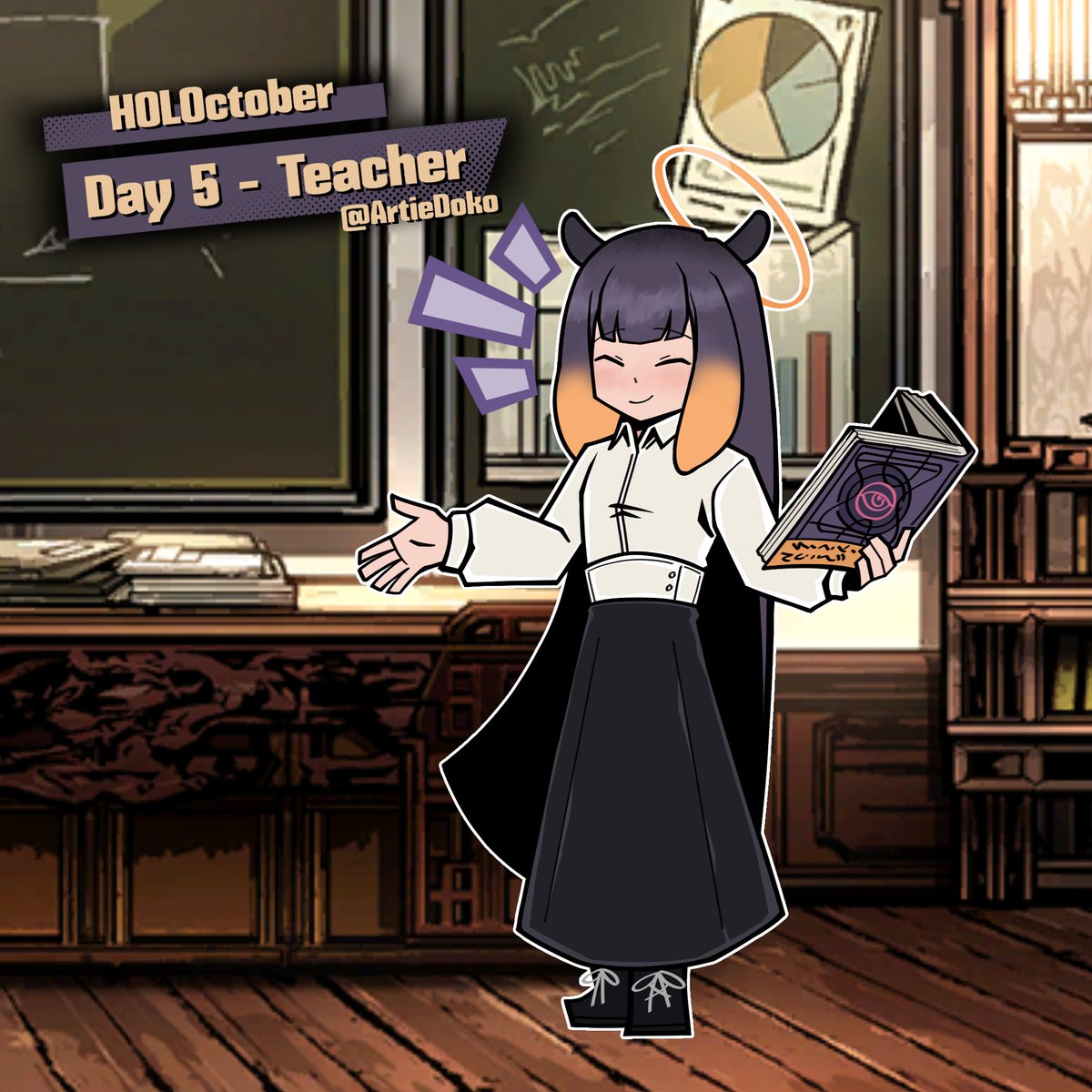 ArtieDoko's tweet photo. Day 5 - Teacher
#HOLOctober #inART https://t.co/qrkb2wyDKh