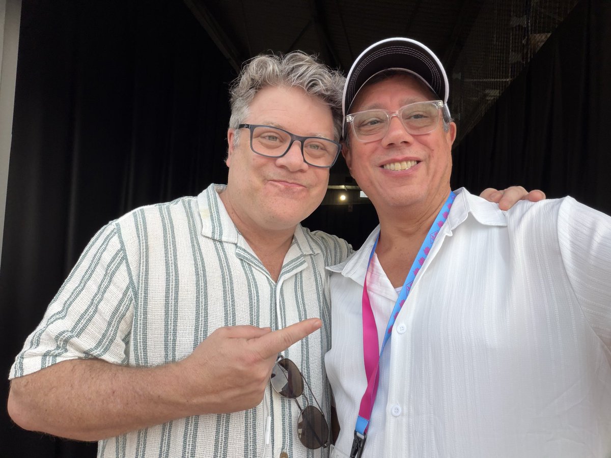Dean_Devlin's tweet photo. Got to see the brilliant Sean Austin at San Diego Comic Con Spain! #SDCCMS https://t.co/Otyi8Mg7eX
