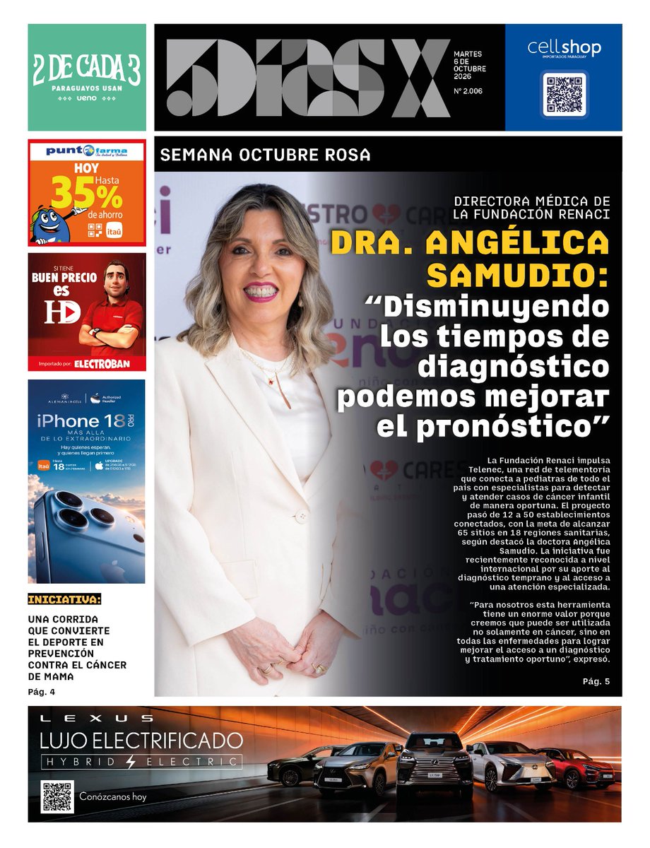 5DiasPy's tweet photo. Tapa del 5DíasX -Semana Octubre Rosa

Edición 06/10/2026

#PasionPorLosNegocios https://t.co/pF2nbYNkyT
