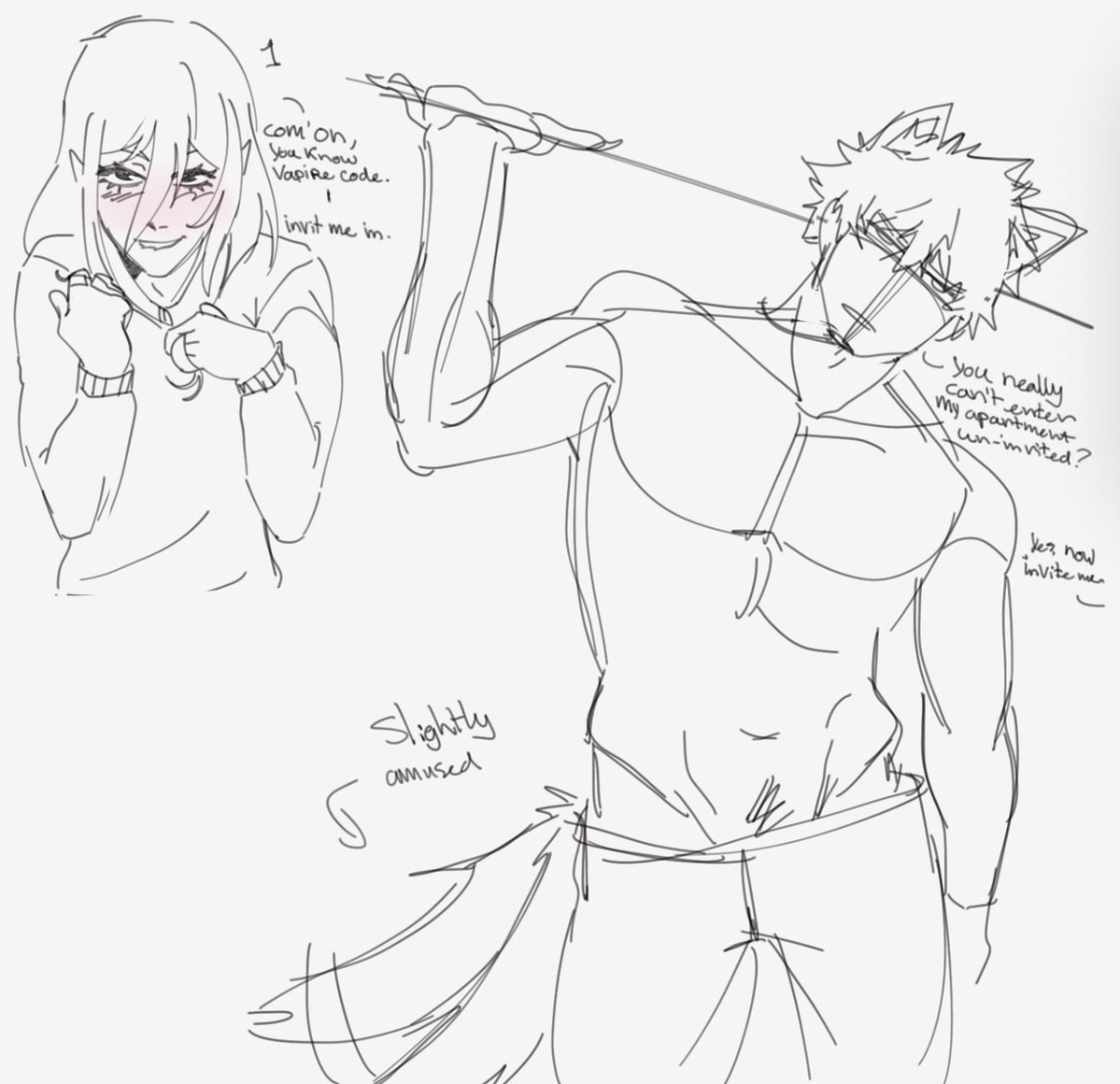 Jfaeffy's tweet photo. Another doodle

Vampire rules and grumpy werewolf kunigiri hehheheh https://t.co/dpNKGmBRZh