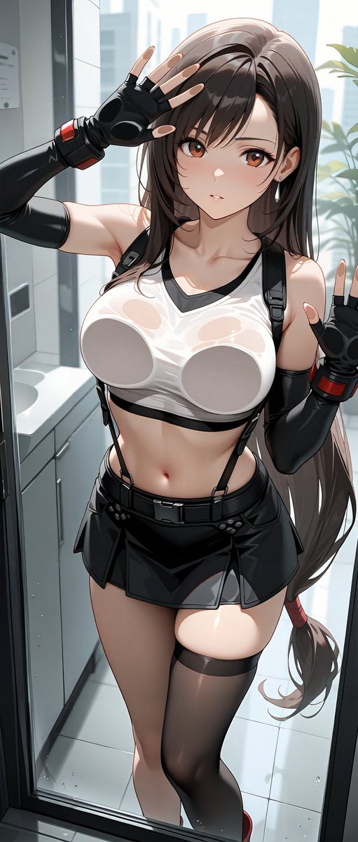 RedBeard420Sir's tweet photo. Hello? Is anybody home? #FinalFantasy #FFVII #Tifa #OnGlass https://t.co/PjvY3bIZjS