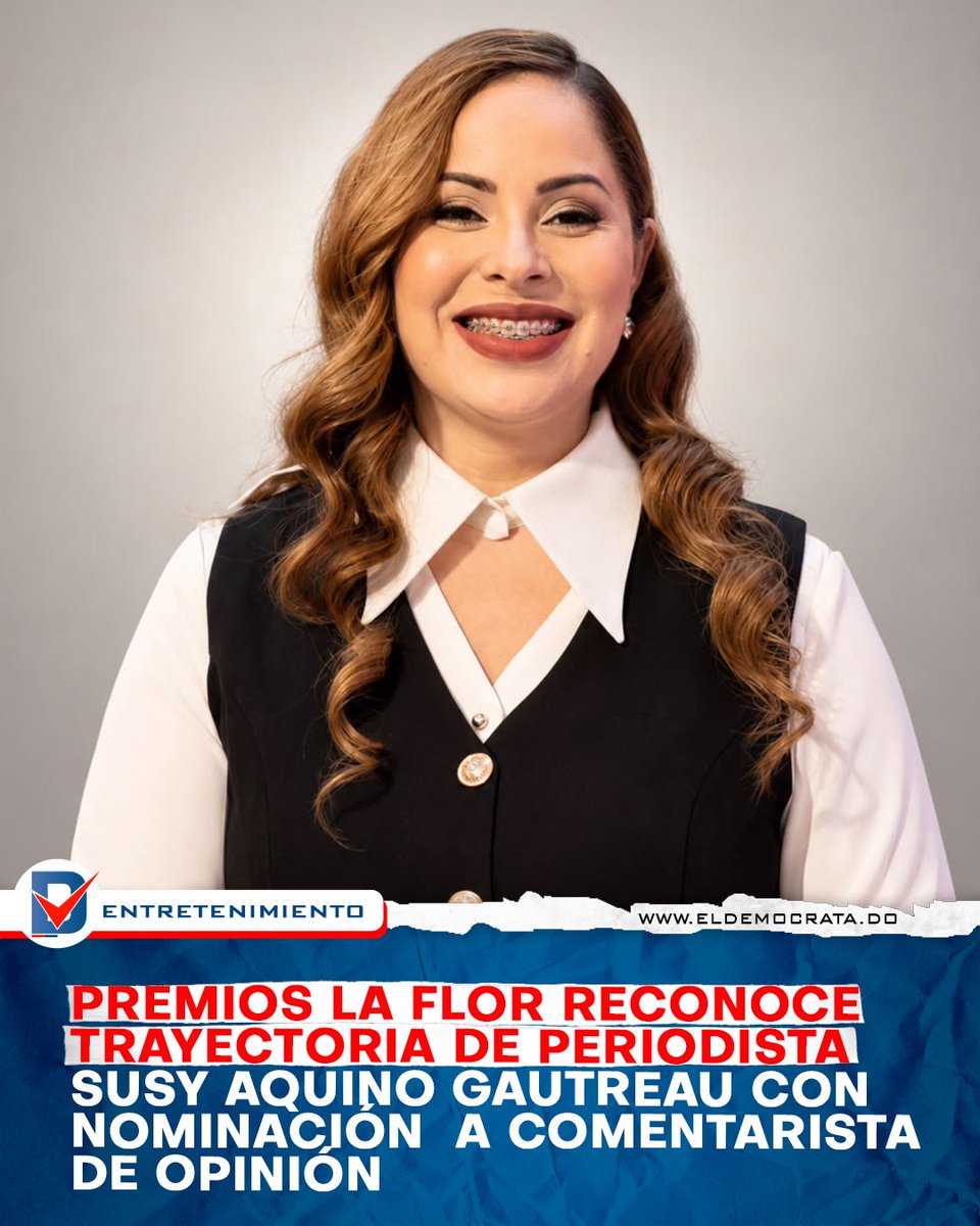 eldemocratard's tweet photo. La periodista y consultora Susy Aquino Gautreau, fue nominada en la categoría Comentarista de Opinión de los Premios La Flor 2026, reconocimiento que destaca el talento y la trayectoria de profesionales vinculados a la comunicación, el arte y el liderazgo en la República Dominicana.

Con más de 22 años de experiencia, en medios de comunicación y más de 13 dedicada a la comunicación estratégica estatal, Aquino Gautreau ha desarrollado una amplia trayectoria en radio, televisión, comunicación institucional, creación de contenidos y análisis de la actualidad nacional.

Actualmente, forma parte del programa Panorama de la Tarde, transmitido de 5:00 a 7:00 de la noche por Panorama 96.9 FM y VTV Canal 32, donde participa en el análisis del acontecer noticioso. También es creadora de contenidos a través de su canal de YouTube SusyTVRD y sus redes sociales, donde desarrolla el proyecto #ComunícateConSusy, espacio en el que entrevista a personalidades destacadas de la sociedad y aborda temas de interés nacional.

Su trayectoria, en los medios incluye casi ocho años como integrante del programa radial Sol de los Sábados, de Zol 106.5 FM, y cerca de un año en Rumbo de la Tarde, de Rumba 98.5 FM, ambos de RCC Media. También formó parte del programa El Nuevo Diario en la Tarde.

Asimismo, fue comentarista en el matutino La Mañana con Dary, de Dary Terrero, y durante ocho años trabajó en el programa de opinión El Tribunal de la Tarde, de Medios Jumarpo.

En televisión, se desempeñó como locutora de noticias en Telemicro Canal 5, Supercanal 33 y Telecanal N16, sumando experiencia en distintos formatos de comunicación y análisis.

En el ámbito institucional, Aquino Gautreau, se desempeñó como directora ejecutiva de Nueva Vida para los Residuos (NUVI), organización surgida a partir del Programa Innovación y Remanufactura en los Sectores del Plástico y la Construcción, desarrollado entre el Banco Interamericano de Desarrollo (BID) y la Asociación de Industrias de la República Dominicana (AIRD).

Amplía más en nuestra web https://t.co/EUVnAiO76W
#eldemocratard