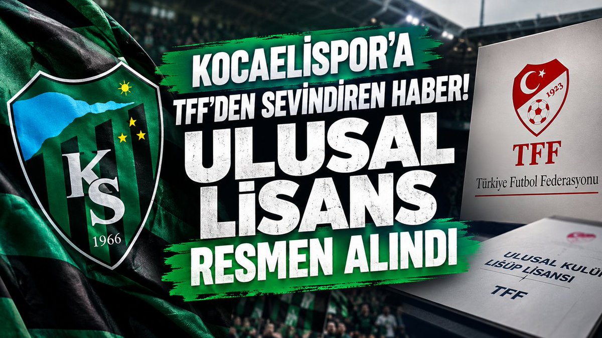 TvKocaeli's tweet photo. Kocaelispor’a TFF’den sevindiren haber! Ulusal Lisans resmen alındı www.​kocaelitv.​com.​tr/kocaelispora-tffden-sevindiren-haber-ulusal-lisans-resmen-alindi #Kocaelispor #TFF #UlusalLisans https://t.co/GD0FaiEemE