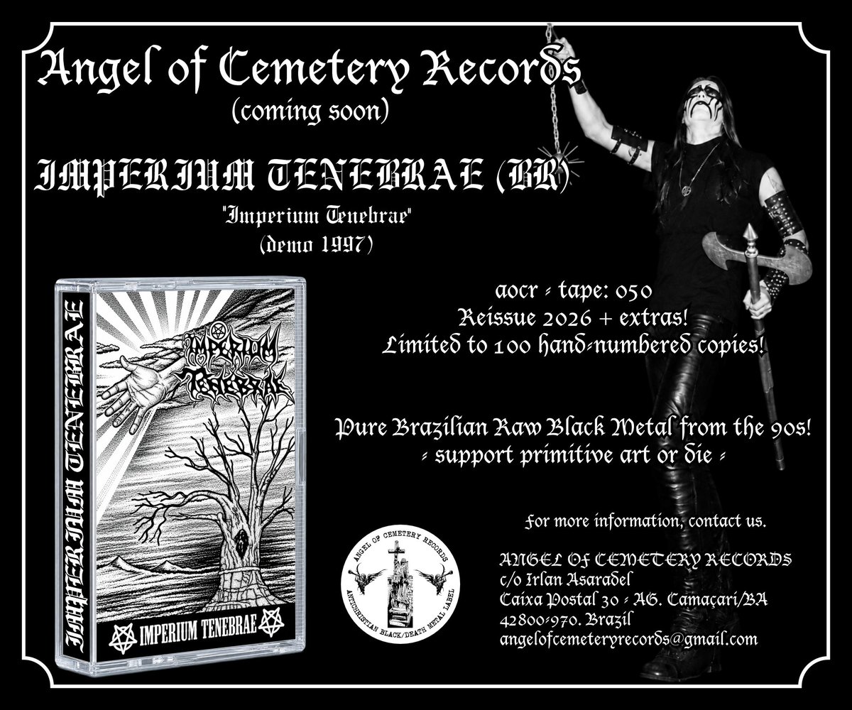 StormSatanic's tweet photo. * For more information, contact us. 

 angelofcemeteryrecords@gmail.com  

#imperiumtenebrae #brazilianrawblackmetal #angelofcemeteryrecords #satanicstormpropaganda #satanicstormpropaganda666 #aocrnad #aocred https://t.co/mBhH1jKnZN