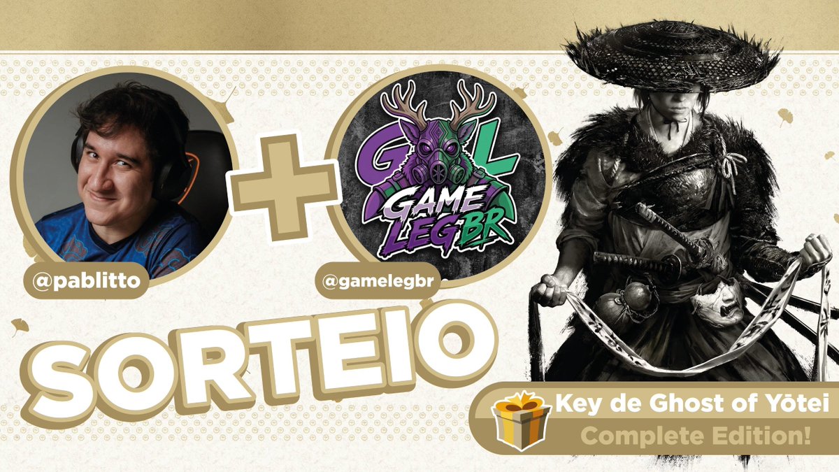 pablittomagno's tweet photo. Vamos sortear uma key de Ghost of Yōtei Complete Edition! ⛩️⚔️

Para participar:
🔴 Inscreva-se nos canais @GameLegBR e @pablittomagno no YouTube
🔄 Compartilhe esse post pra mais gente ver
📸 Mande nos comentários prints mostrando a inscrição nos dois canais
👥 Marque 2 amigos no mesmo comentário

📅 Resultado em 25/10

O vencedor será conferido para garantir que cumpriu todos os requisitos.

Boa sorte! 🍀

🔗 https://t.co/y8Ik7sO5rT
🔗 https://t.co/6HF5I5cypu