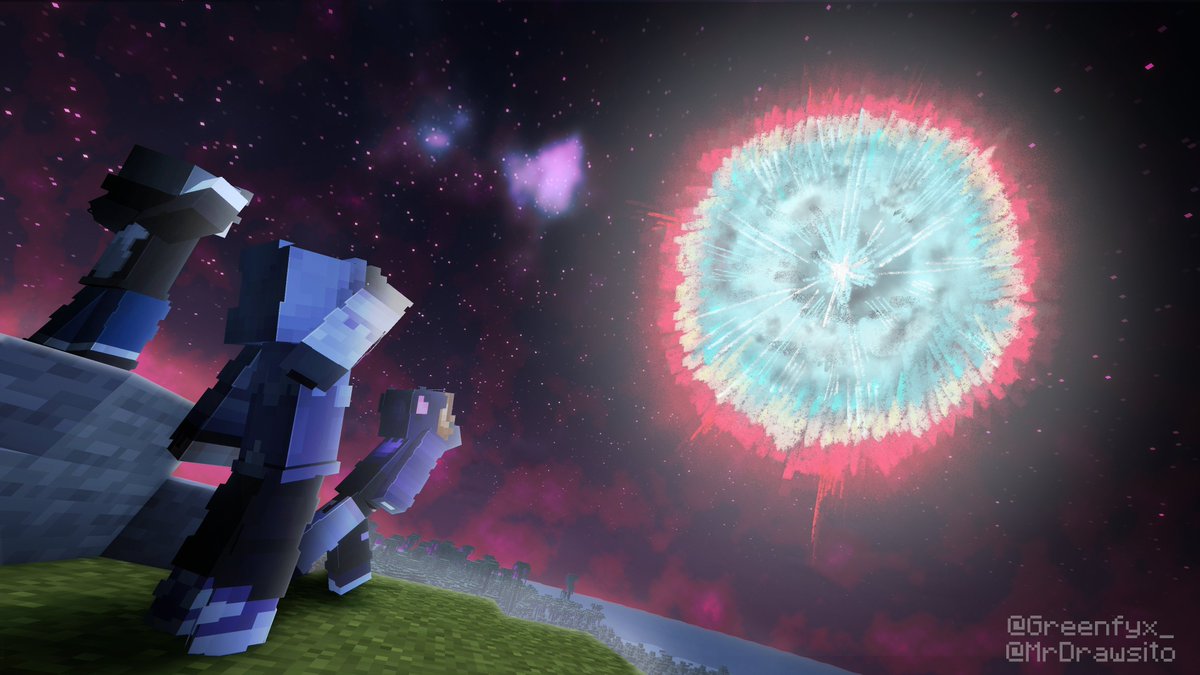 Greenfyx_'s tweet photo. ~ ¡Alm! Las supernovas se ven alucinantes...

#DedsafioMinecraft4 #Dedsafio4 https://t.co/J2Qh3yEO1d