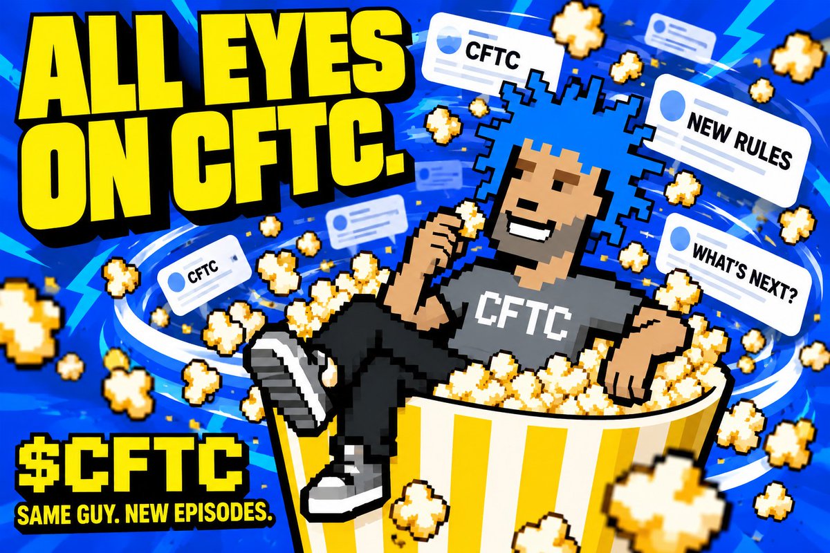 earlymaybe's tweet photo. The timeline talks CFTC.
We bring the popcorn. 🍿
New rules. New headlines. Same guy watching it all unfold.
$CommodityFutureTradingCommission

 — same guy, new episodes.
89XotSukKzS4r4QxFM8sKVVgKdhho1wkmxBnLsikspuJ
#CFTC $CFTC https://t.co/Rqx58w0WHa