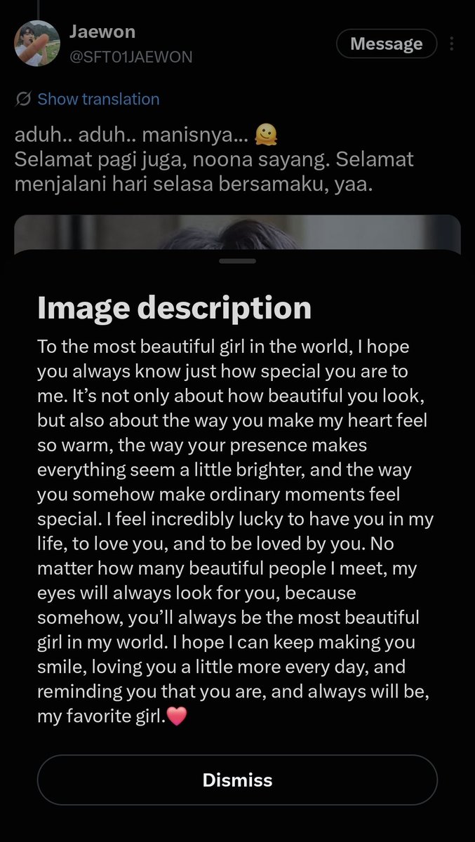 goynjng's tweet photo. EH. Sebentar deh.....
Emang boleh ada pesannya semanis ini??? 🥰🥰🥰🥰🥰🥰 https://t.co/l8Yh7iwn6l