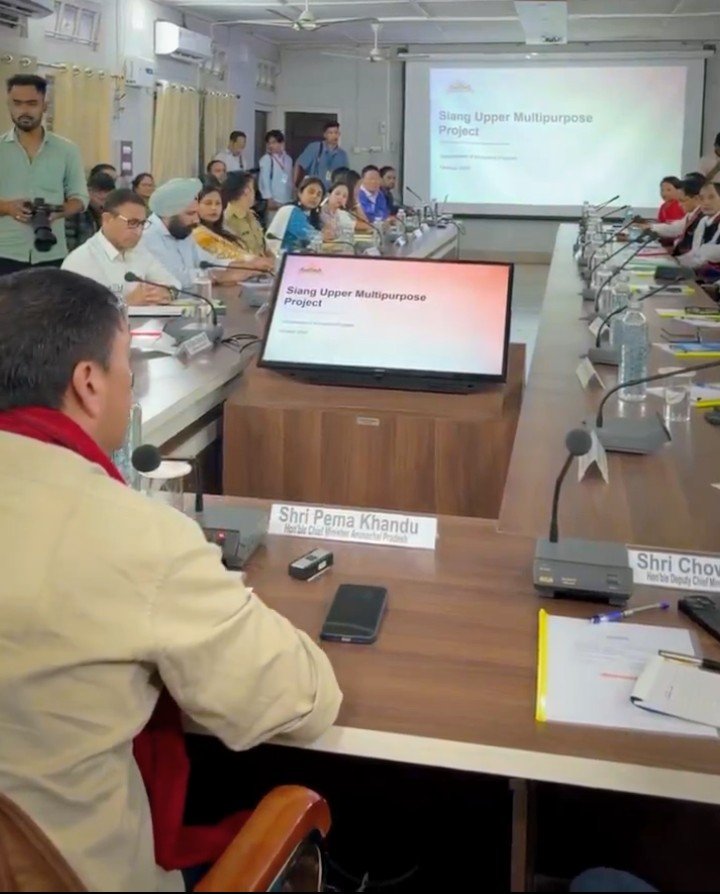 TawangBuzz's tweet photo. CM Pema Khandu said the right information about the Siang Project must reach the people. Consultations with communities and stakeholders aim to share facts and address concerns. #SiangProject #Siang #UpperSiang #ArunachalPradesh https://t.co/1PMXgT1LMz