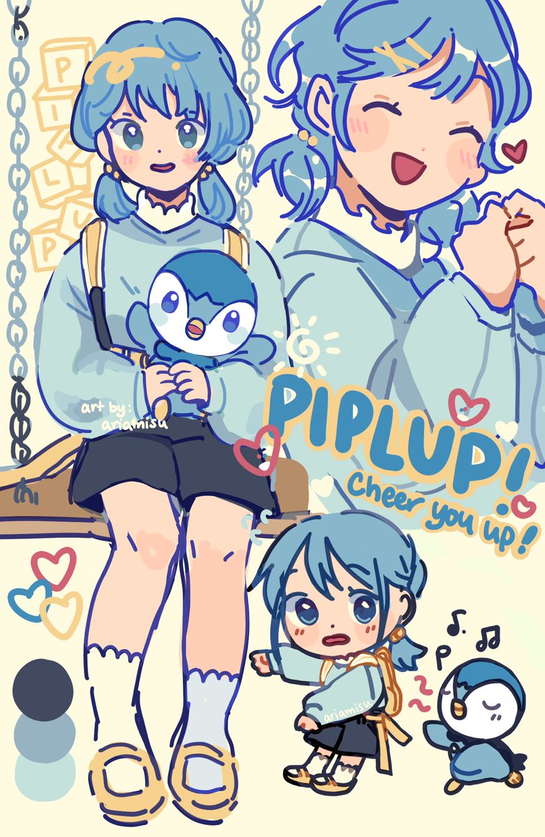 ariamisu's tweet photo. my fav genre of pkmn is little guy https://t.co/4punaUd80Z