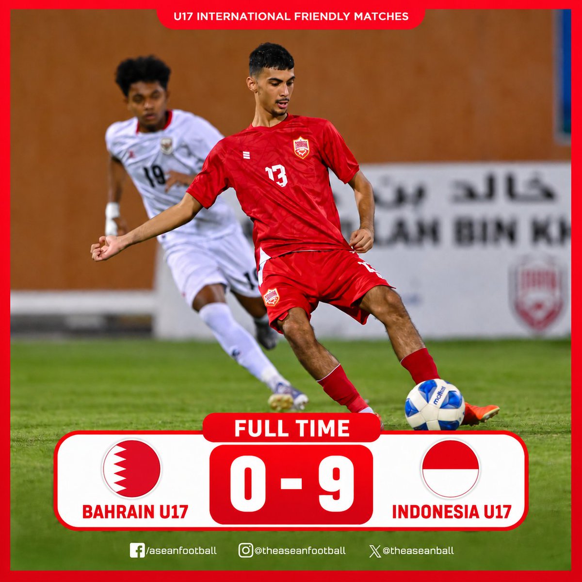 theaseanball's tweet photo. 🔸️INTERNATIONAL U17 FRIENDLY MATCH (5/10)

FT: Bahrain U17 🇧🇭 0️⃣ - 9️⃣ 🇮🇩 Indonesia U17 

#PSSI #ASEANFootball https://t.co/d5GAQISneS