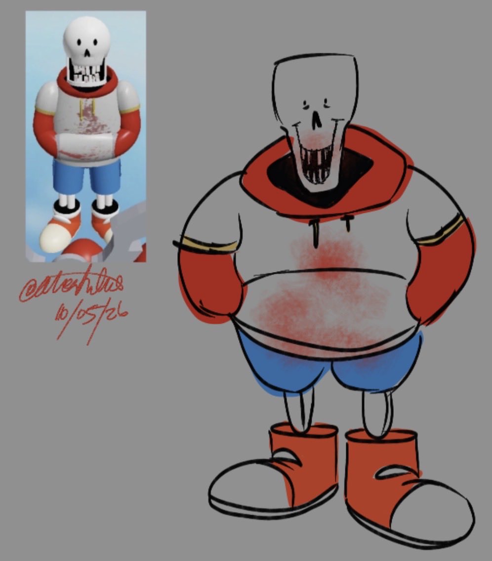 wheatoful's tweet photo. fanart of @TSHS_Papyrus https://t.co/cKe43WfOoF