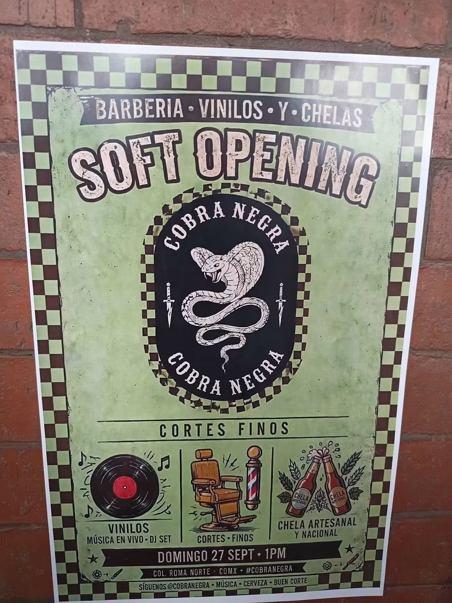 CobraNegra_Qro's tweet photo. Es el sonido de la aguja sobre el vinilo, el olor a aftershave clásico, la charla que no tiene prisa, la silla amarilla donde sucede la magia, las manos que saben exactamente dónde va cada línea.
#barbershop #romanorte #cdmx #haircut
https://t.co/lgoitI8nOE https://t.co/LKsxhox0RA