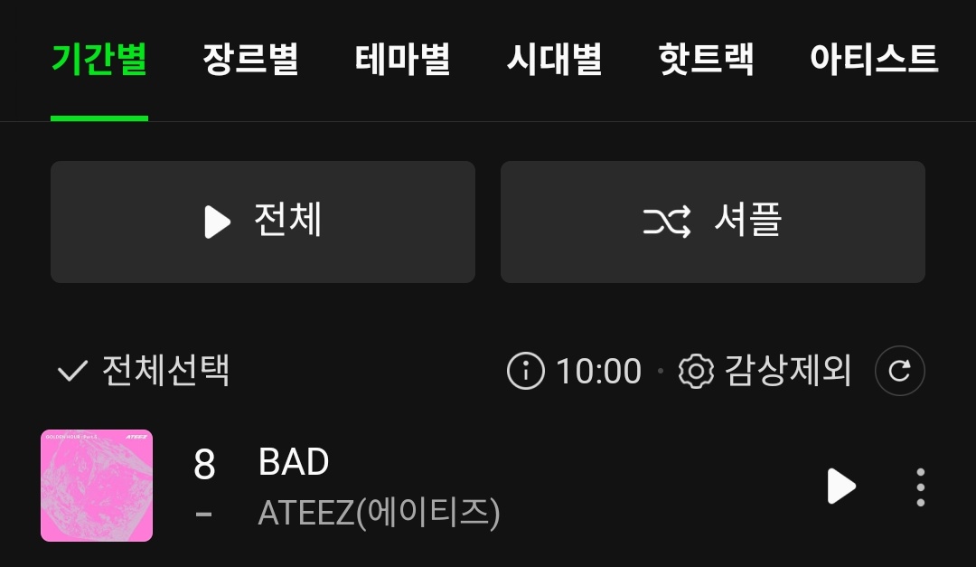 strwbrryjoongie's tweet photo. @ATEEZofficial #8 BAD on melon top100 10:00am kst chart 🩷

#ATEEZ #에이티즈 @ATEEZofficial
#BAD #GOLDENHOUR #GOLDENHOUR_Part5 https://t.co/zov7JKSDJr