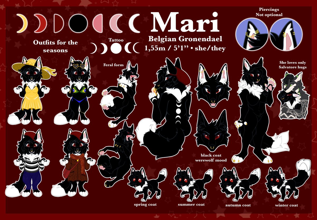 schnwolf's tweet photo. Mari reference sheet ❤️

#smallartist #furry https://t.co/sve8NOFIfl