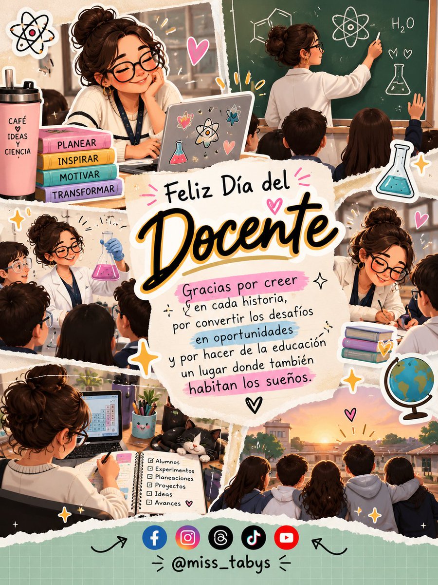 Tabektra_Sybat's tweet photo. Hoy quiero felicitar a quienes eligieron una profesión que pocas veces termina cuando suena el timbre.

A quienes enseñan, escuchan, orientan, contienen, planean, corrigen, vuelven a explicar y muchas veces cargan silenciosamente con preocupaciones que nadie alcanza a ver. https://t.co/YI3viSrzO8