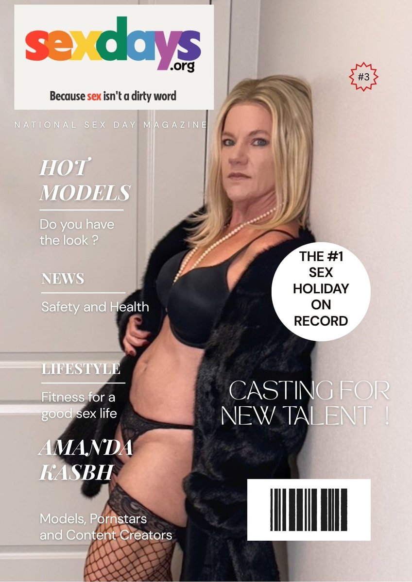 SexDaysOrg's tweet photo. https://t.co/CRvHg7RZ1h  Our THIRD magazine and covergirl @msAmandakasbh  and friends. Follow the link ! National Sex Day is looking for more models ! Drop us a message ☺️☺️ https://t.co/XkNjMClUqh