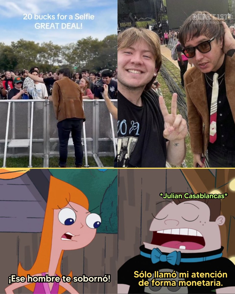 PLAYLIST_MAG's tweet photo. Julian Casablancas acepta 20 dólares libres de impuestos a cambio de una selfie con un fan. https://t.co/eFTG9zX40W