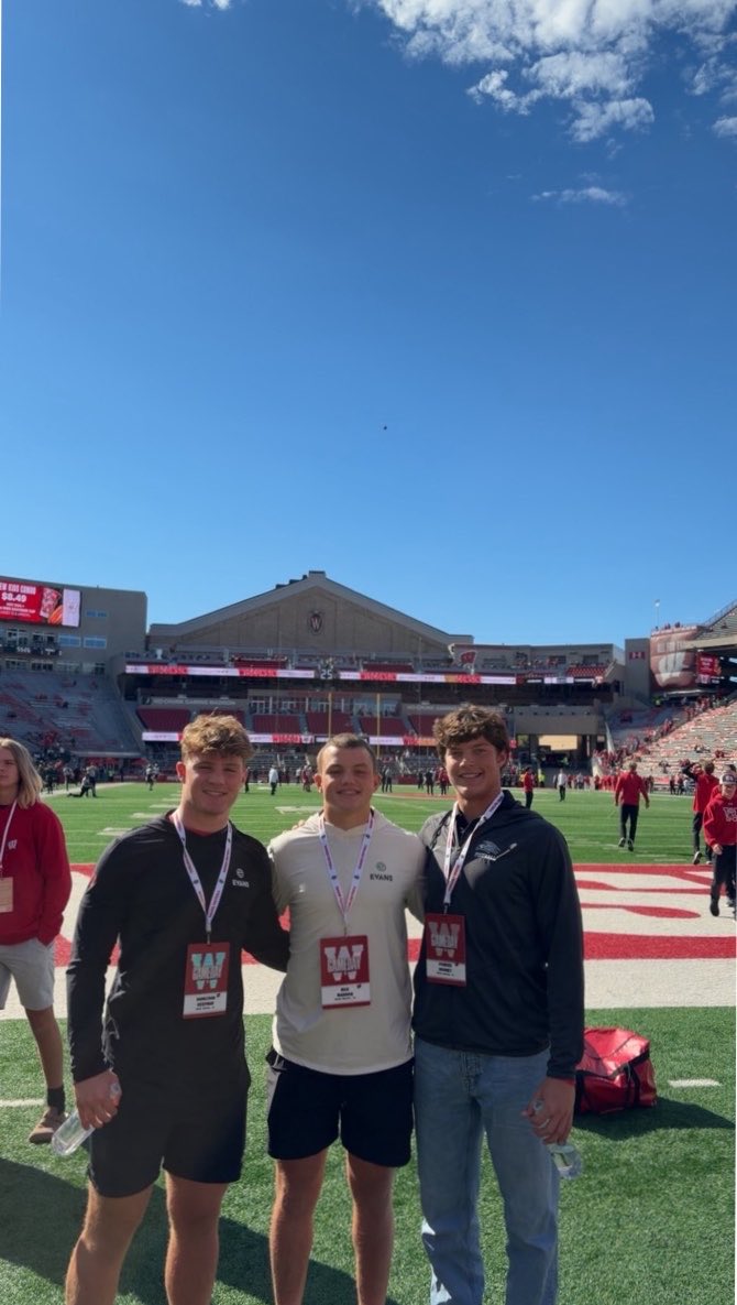 MaxMadden2028's tweet photo. Thankful for the opportunity to visit Wisconsin this past weekend on a gameday visit. Got to meet some amazing people, and see the beautiful campus. #DEO 

@CoachTyBrooks @kj314121 @PatLambert13 @SouthWaltonFB @david_hedges @PhilTisa @OLcoachrob @Skins4219 
@CoachCoreyT @CoachKotowske