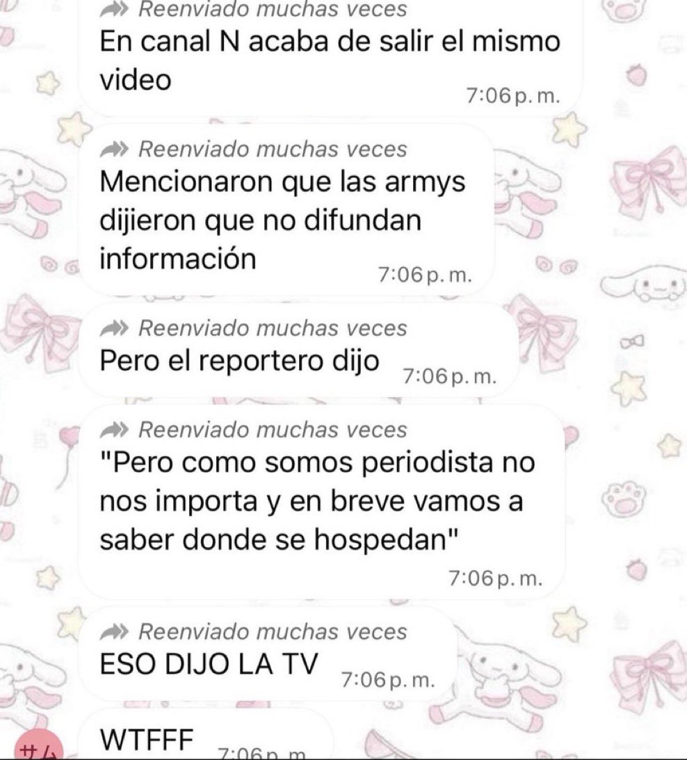 _sdl93's tweet photo. Así es como los medios peruanos están dispuestos a acosar a bts durante su estadía en Perú. Las armys están siendo molestadas por los locales e incluso medios de comunicación. 

Si encuentran pruebas donde están haciendo esto porfavor hay que denunciarlos en el Portal de Hybe. https://t.co/3yoawTgmry