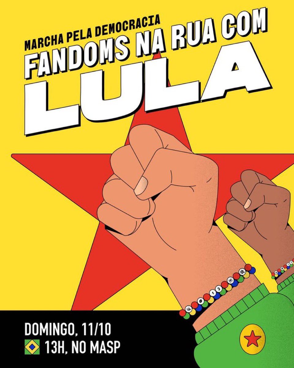 lesbocine's tweet photo. BORA VIRAR! Fandoms e portais estão se organizando para ir às ruas em manifestação pela democracia brasileira. Convidamos todas vocês a se unirem a esse movimento, que acontece no MASP, em São Paulo, neste domingo (11). A concentração acontece às 11h, com saída às 13h. 

NÃO ESTÁ EM SÃO PAULO?
O site @ondedapraconversar (https://t.co/QzgadALVtY) te ajuda a encontrar pontos de conversa e diálogo perto de você para participar da mobilização no segundo turno. 

Vamos juntas! ⭐️❤️

#eleições2026