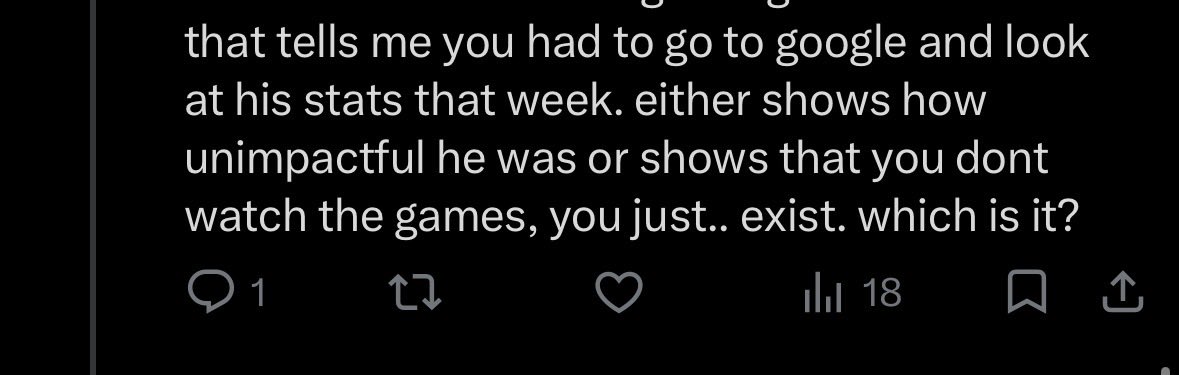 jagepadenn's tweet photo. @PGH_PAYNE_36 @BigItaly42 are you dumb or do you just choose to be a bitch? the post was about mims locking him down and you brought up tj watts stats in other games 😭 you started bitching and moaning because you thought it was a diss on him. it wasnt. you’re just a bitch. https://t.co/Ywq1MjEOMO