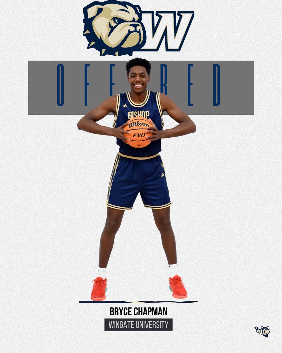 VillainsMBB's tweet photo. Congratulations to 2027 Bryce Chapman on his most recent offer from Wingate University! This is Bryce’s THIRD NCAA D2 offer this summer/fall!
#AlwaysBishop https://t.co/sqGfCAwjNx