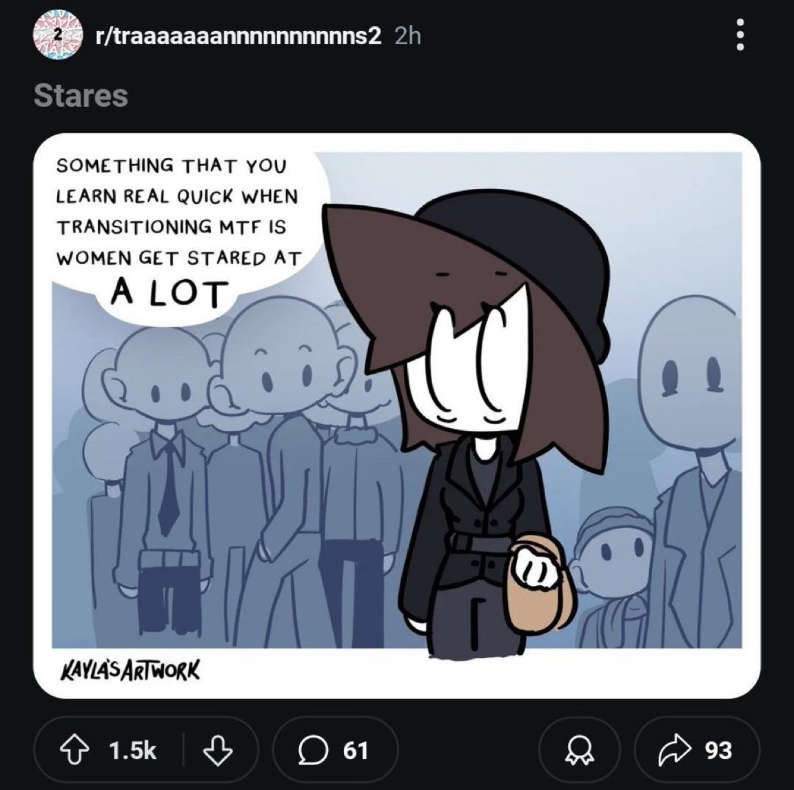 dyking_around's tweet photo. I hate to break it to you, but people are not staring because they think you’re a woman. https://t.co/utiJZyCzCP