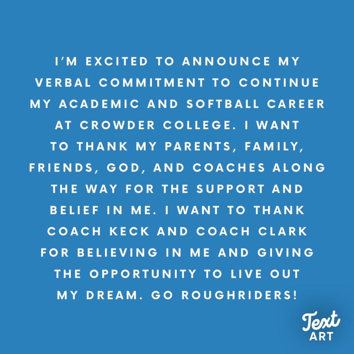 Reese_L_Brown's tweet photo. Excited for the future! Go Roughriders! 
#crowder #roughriders

@CoachKeckCC @RoughriderSB @CCRoughridersSB @dc_fastpitch https://t.co/lol43a6P7T