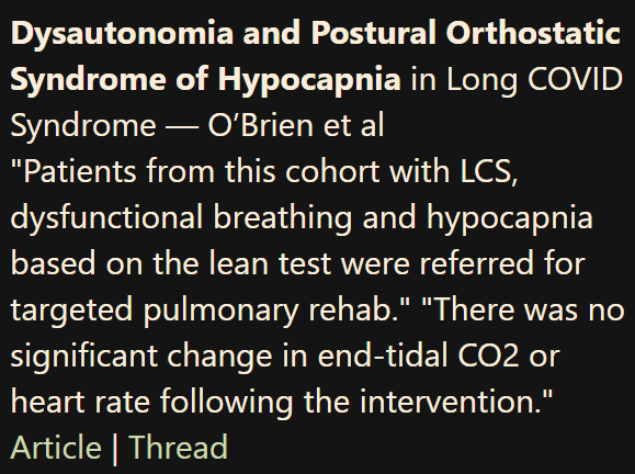TomKindlon's tweet photo. From Ireland 🇮🇪

Dysautonomia and Postural Orthostatic Syndrome of Hypocapnia in Long COVID Syndrome

Screenshot from latest Science for ME weekly update

#LongCovid #POTS https://t.co/yReFy9p7py