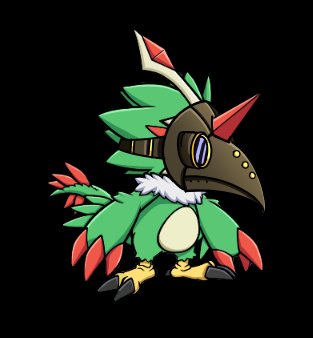 Aura_Omega's tweet photo. Otra máscara para el concurso #NetDriver Pteromon con máscara de doctor de la peste https://t.co/LBZmT5G8PW