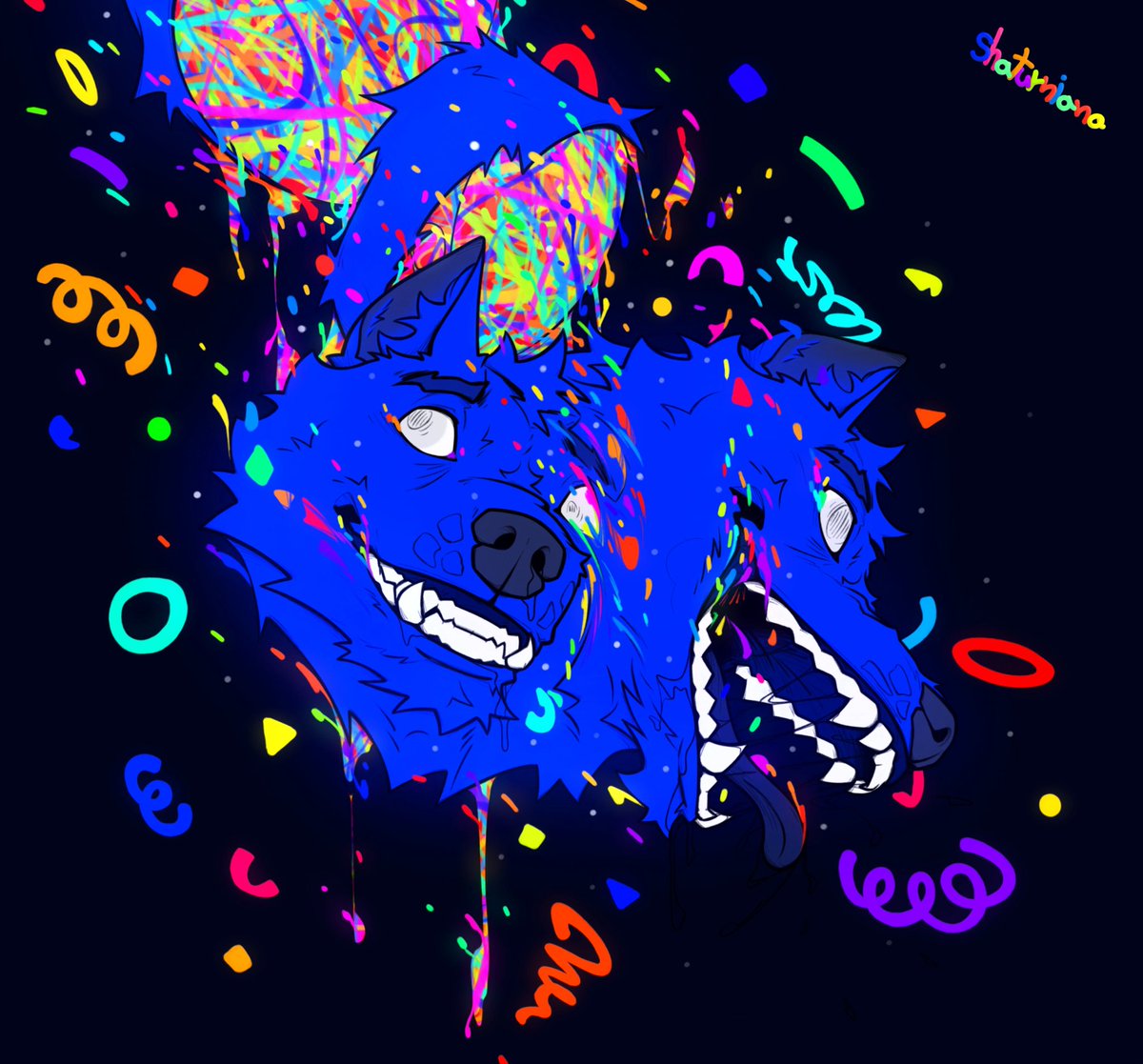 Shaturnianoart's tweet photo. That's one real messy cosmic trippy thing https://t.co/qWX5Lf0lOK