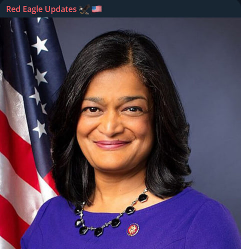 RedEagleUpdates's tweet photo. 🚨BOOM:

Congresswoman Priya Jayapal has been stripped of her spot on the House Ways and Means Committee after Speaker Mike Johnson said she used it to illegally lobby funds for Democrats.

“SHE REGULARLY MOVES TO SHIFT TAXPAYER MONEY FROM THE PRIVATE SECTOR TO COMPANIES OWNED BY DEMOCRATS. HER CONTINUED PRESENCE IS AN AFFRONT TO THE PEOPLE WHO ELECTED HER.”

SHE SAYS SHE’LL APPEAL.

(This quote is circulating on social media and linked to Priya Jayapal , it would be incredible if this brave quote is true)

Do you support removing her?

YES or NO?