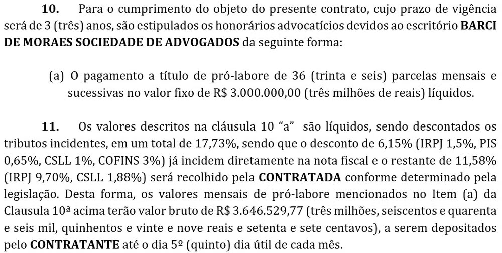 sisyphos321's tweet photo. @SamPancher Interessante que o contrato do escritório Barci de Moraes com o Banco Master foi revelado pela imprensa (@malugaspar e @laurojardim) em dezembro de 2025.

Perderam um ano e o trem da narrativa. E agora a eleição. https://t.co/FSuBFFmDLi